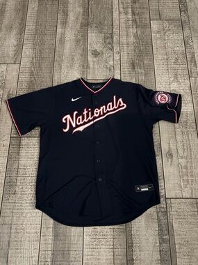 Nike Washington Nationals MLB Baseball Jersey Navy Red White Size XL